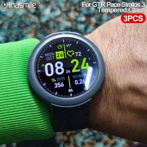 Tempered Glass For Xiaomi Huami Amazfit GTR 42mm 47mm Smart watch Screen Protector Film cover For Amazfit Pace Stratos 3 Verge