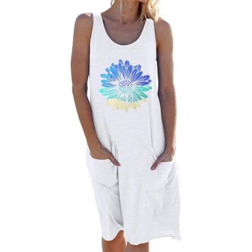 Robe femme Women Dress White O-Neck Skin-friendly Cotton Blend Long Loose Vest Dress for Beach casual women dresses summer dress