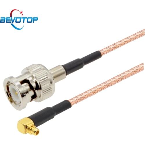 1PCS MMCX to BNC Cable RG316 50 Ohm Pigtail BNC Male to MMCX Male Right Angle Plug RF Coax Extension Cable Coaxial Jumper Cord