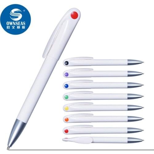 1000 pcs/lot kawaii design white advertising ballpoint pen with logo canetas