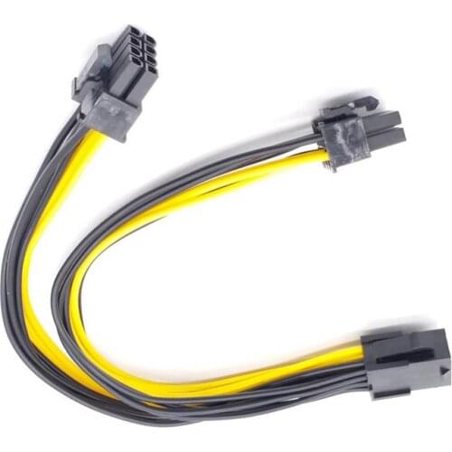 12V CPU 8Pin Female to Dual 8 Pin 4+4 Pin EPS 12V Male Motherboard Power Supply Cable Y Splitter Adapter Sleeve