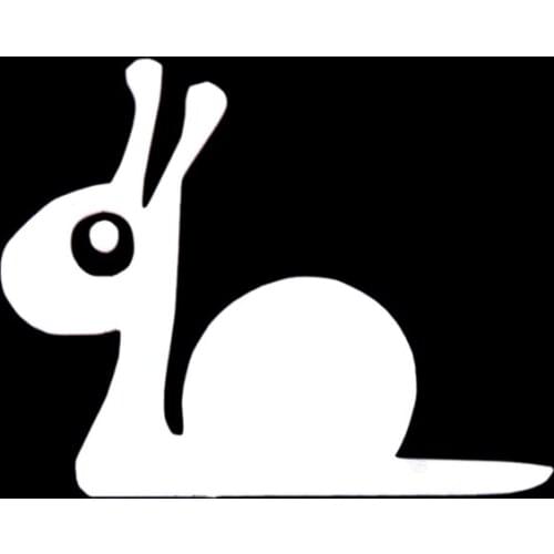 14cm*11cm Cartoon Funny Animal Snail Car Sticker Vinyl Car-styling Decals Black/Silver