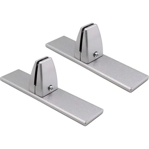 2Pcs Desk Screen Baffle Fixed Clamp Desktop Partition Support Bracket Shelf Clip Aluminium Alloy Table Board Clamp