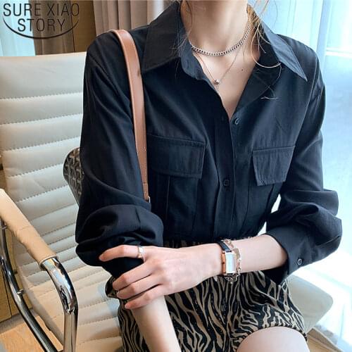 2021 New Shirt Loose All-match Simple White Shirt Women Autumn Fashion Plus Size Clothing for Women Office Lady Blouse 11451