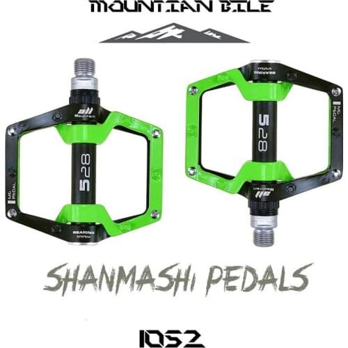 2021 SHANMASHI Anti-slip 2 Piece Cycling Bike Pedals Flat Bicycle Pedals Racing Lightweight Aluminum Alloy MTB Road Bike Parts