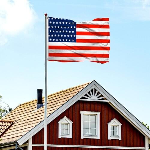 3x5 Foot American Flag Vivid Color and UV Fade Resistant Canvas Header and Double Stitched USA Flags Polyester