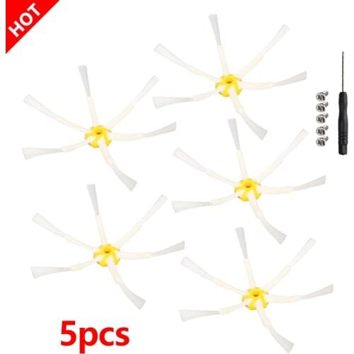 6-Arms Side Brush Brushes for iRobot Roomba 550 600 700 Series 550 560 620 630 650 660 770 780 Vacuum Cleaner Accessories Parts