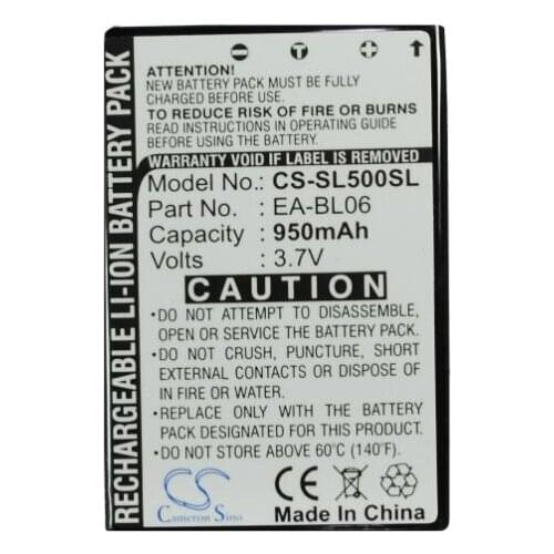 Cameron sino 900mah battery for SHARP Zaurus C750 C760 SL-5000 SL-5000D SL-5500 SL-C700 EA-BL06 PDA, Pocket PC Battery