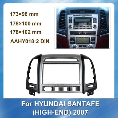 Car Stereo Fascia Panel For HYUNDAI SANTAFE 2007 HIGH END Radio Install Frame Dash Bezel Trim kit panel Installation Mount