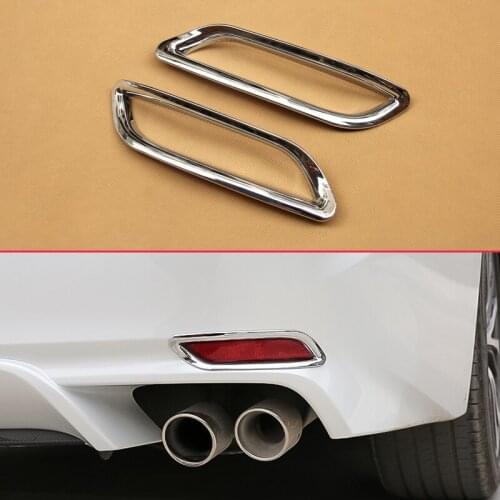 Chrome Trims For 2018 Toyota Camry Sport SE/XSE Moulding Rear Bumper Fog Light Overlay 2/Set Extra Added Covers Accessories
