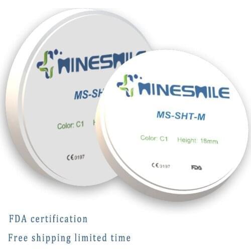 Minesmile Vita 16 Shades Preshaded OD95mm Free Shipping Size 10-25mm SHT Zirconia Block