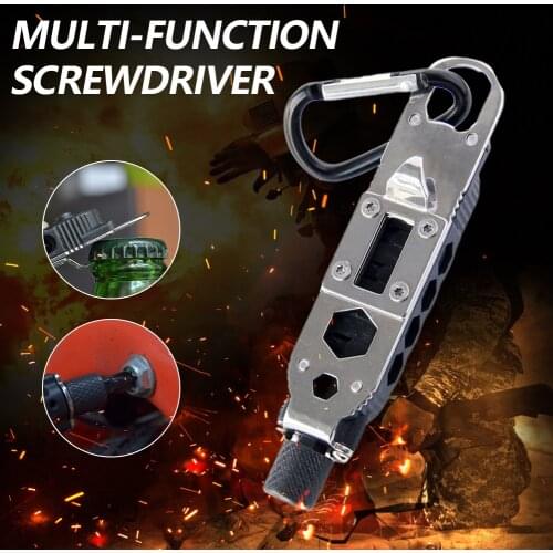 Mini Multifunctional Keychain EDC Outdoor Camping Portable Stainless Steel Pocket Tools For Wilderness Survival Dropshipping