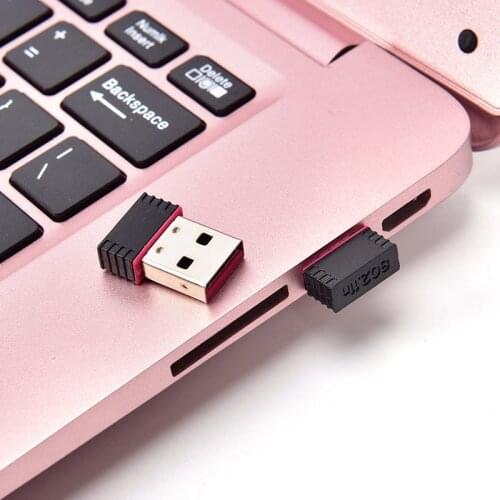 Mini USB WiFi Adapter 150Mbps Wi-Fi Adapter For PC USB Ethernet WiFi Network Card Computer Connector Cute Pink