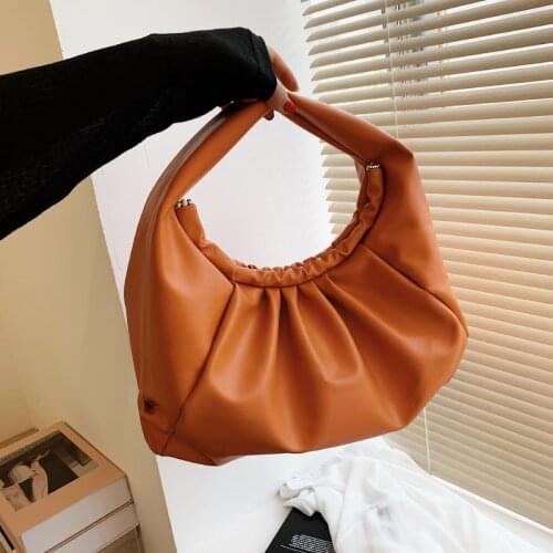 Fashion Shoulder Bag Retro womens crossbody bag Female Designer Leather white simpl Pleated cheap handbags 2021 womens bran