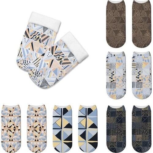 Fashion Cartoon 3D Printed Cotton Socks Women Men Casual Harajuku Happy Funny Socks Comfortable Unisex Short Socks Calcetines