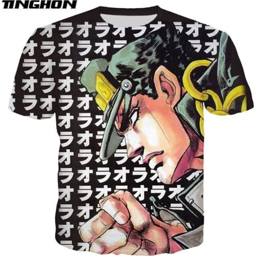 XS-7XL New Men T-shirt Anime JoJo Bizarre Adventure 3D Print T shirts Men/Women Harajuku Streetwear Style Short Sleeve Tops