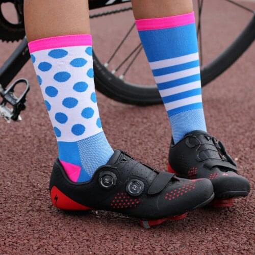 3 pairs Asymmetry Wave point Sports Socks Wearable Sweat Cycling Socks for Man Woman Cycling Running Outdoor Sports