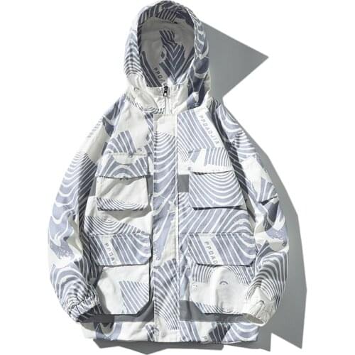 New Men Jakcets And Coats Camouflage Windbreaker Hooded Tactical Streetwear Jackets Men Outwear Overcoat LBZ176