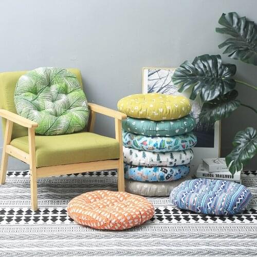Printed Thicken Round Chair Cushion Seat Cushions Home Decor Pillows Meditation Cushion Throw Pillows Office Chair Cushion Floor