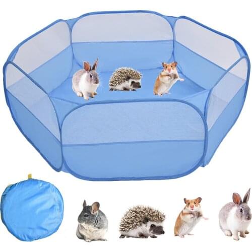 Portable Pet Cat Dog Cage Tent Pet Playpen Foldable Pop Up Exercise Game Fence For Dog Cat Rabbits Hamster Tent