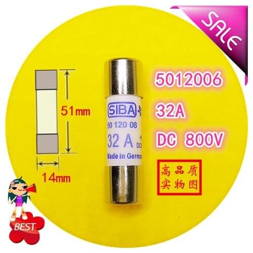 Fuse 5012006 32A DC 800V 14x51mm Fast Fuse Tube