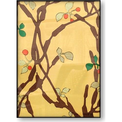 Botanical Pattern from Bijyutsu Kai Furuya Korin Vintage Japanese Art Poster Ukiyoe Woodblock Canvas Print Fruit Wall Art Decor