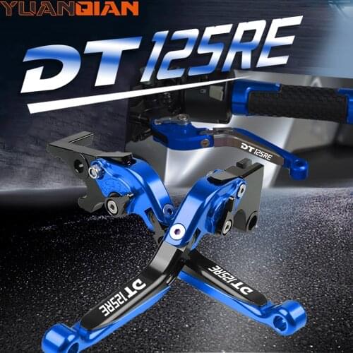 For YAMAHA DT125RE 2004-2007 2006 2005 Motorcycle CNC Brake Clutch Levers Extendable Folding Adjustable Levers DT 125RE DT125 RE
