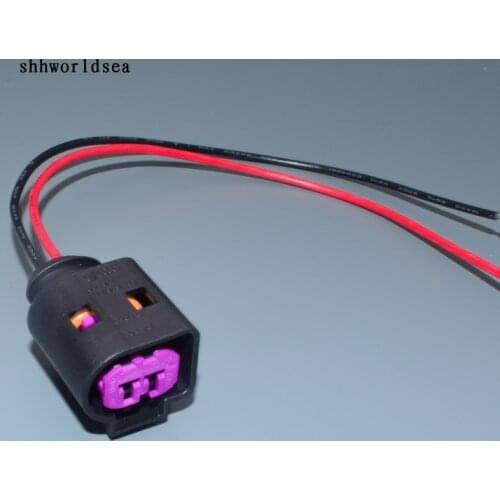 Shhworldsea 2 Pin Female Engine Speaker Housing Auto Generator Plug Socket Connector 1J0973772 For VW Magotan Sagitar CC