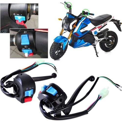 2Pcs 7/8" Motorcycle Handlebar Horn Turn Signal Electric Start Lever Controller Switch for Scooter Harley Yamaha Suzuki