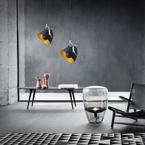 Modern simple white black pendant lamps do the old bar fishing line iron single head studio lighting pendant light ZA825618