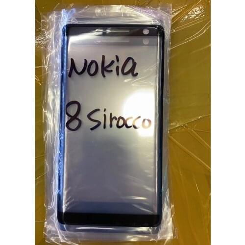 Outer Screen For Nokia 8 Sirocco 5.5" Front Touch Panel LCD Display Screen Out Glass Cover Lens Phone Repair Replace Part