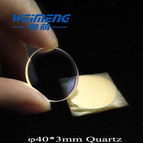 Weimeng Beam Combiner 40*3mm laser lens 45 degree 650nmHR 355nmHT Quartz plano&circular Laser cutting welding engraving machine