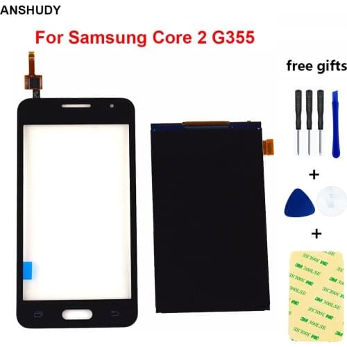 For Samsung Galaxy Core 2 SM-G355H G355H G355 LCD Display Panel Screen Monitor Module Touch Screen Digitizer Glass Sensor