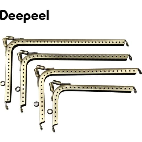 10pcs Deepeel 12.5/15.5/16.5/18.5cm Glossy L-shaped Head Kiss Clasp Metal Frame Handle DIY Purse Handbag Accessories BS148