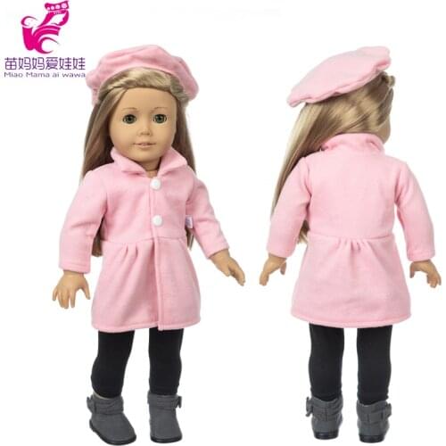 18 Inch Girl Doll Clothes Pink Jacket 43 Cm Baby Doll Clothes Winter Coat WoolenCoat Children Gift Gifts