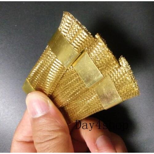 3pc Dental material Copper Flat brush For clean Burs Copper Material