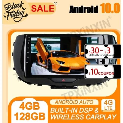 Android 10.0 PX6 IPS DSP Carplay 4G+128G For KIA Soul 2020 Multimedia Player Auto Radio Tape Recorder GPS Navigation Head Unit