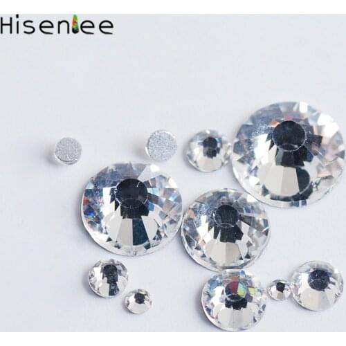 SS3-SS40 Glitter Rhinestones Crystal Clear Non Hot Fix Flat Back Strass Sewing & Fabric Garment Rhinestone Nail Art Stones Gems