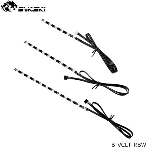 Bykski 5V 3PIN Replace Light Strip RBW CPU GPU Water Block Modify LED Light Strip Change ,70mm,100mm,150mm,200mm,B-VCLT-RBW