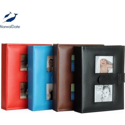 Household 6-inch PU Surface Interstitial Photo Album Leather Photo Album with Belt Buckle Can Hold 200 Pcs 15.2*10.2cm Photos
