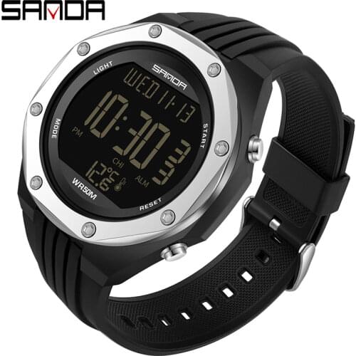 SANDA Top Luxury Sports Watches Men Waterproof LED Digital Watch Fashion Casual Mens Wristwatches Clock Relogio Masculino