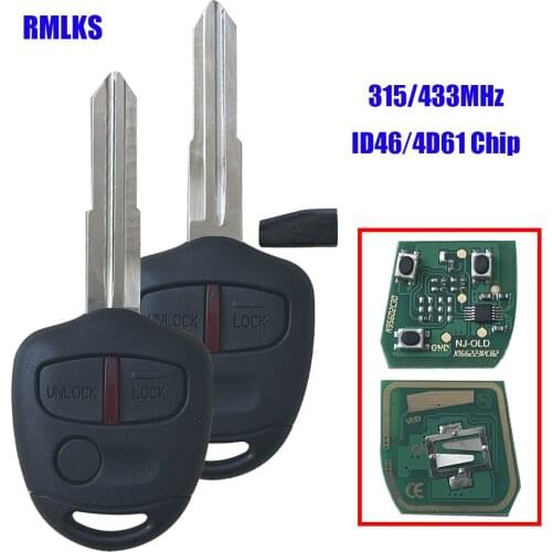 New 3 Buttons 434MHZ ID46 Chip Keyless Remote Control Car Key Fob For Mitsubishi Lancer EX Outlander Shogun Pajero Left Blade