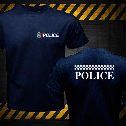 New Rare New Zealand Police Cops Navy T Shirt Men Cotton Print TShirt Summer O-neck T-Shirt Hip Hop Tees Harajuku