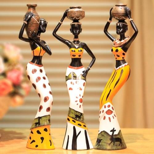Individual resin doll, african beauty figure model, resin handicraft Creative Home Furnishing decorative ornaments