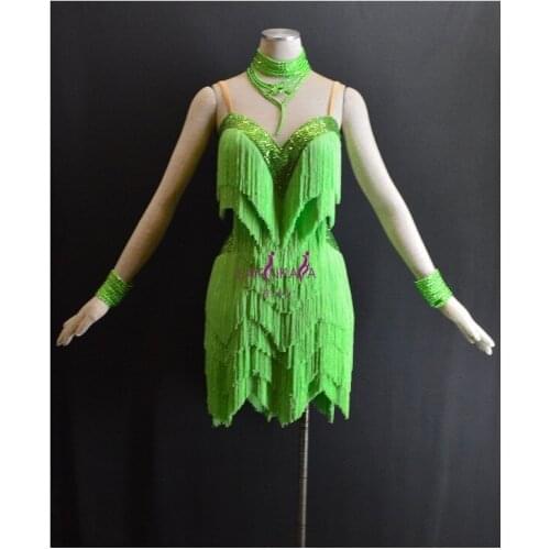 KAKA Custom Made Women Dance Wear,Girls Fringe Latin Dress,Salsa Dress Tango Samba Rumba Chacha Dress,women Girls Latin dress
