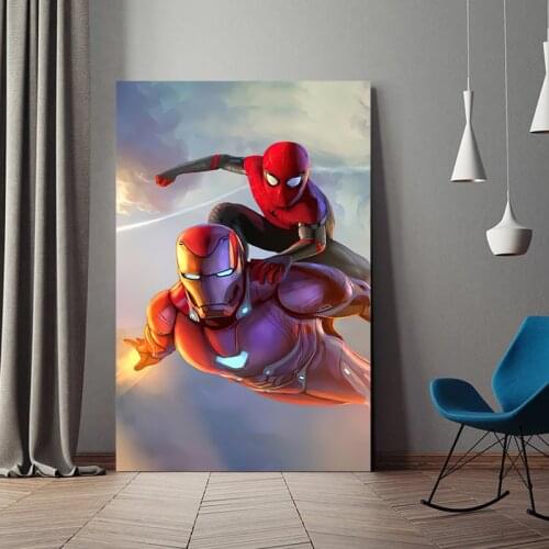 Superhero Spiderman Canvas Print Painting Classic Movie Anime Wall Art Posters Childrens Room Living Room Home Decoration