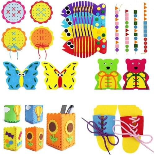 Creative Teaching Supplies Non-woven Thread Piercing Wear Laces Shoeslaces Teaching Aids Montessori Educational Toys