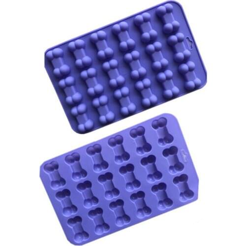 Kitchen Tool 18 in 1 bone design ice cube tray food grade silicone non-stick chocolate cake mold LX8667