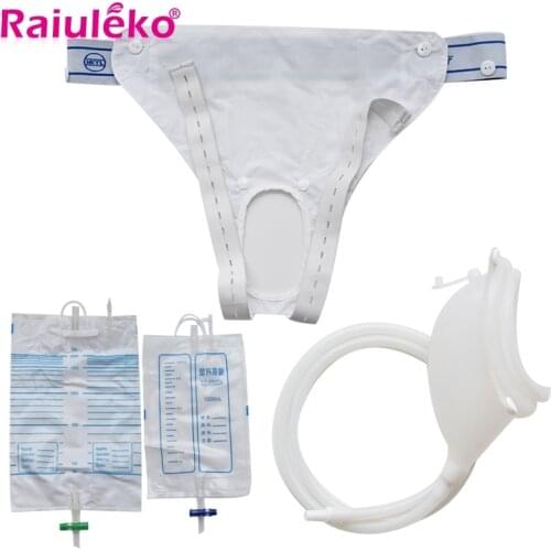 Medical Silicone Urine Bag Urine Collection Set Breathable Urinal Spill Proof Bag for Urine Incontinence for Elderly Men Women