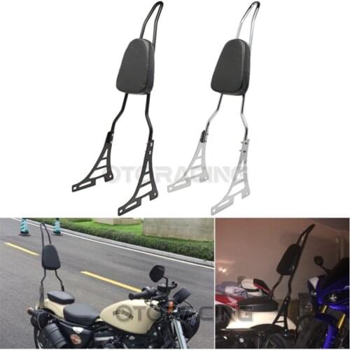 Motorcycle Black/Chrome Backrest Sissy Bar For Harley Sportster XL Iron 883 1200 XL883C R XL1200R C XLH883 2004-2014
